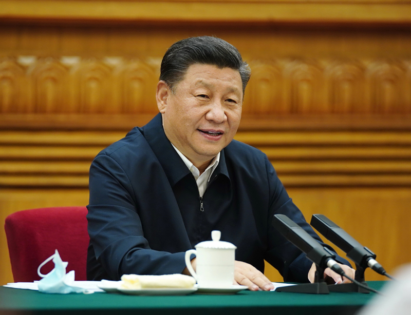 7月21日,中共中央总书记、国家主席、中央军委主席习近平在京主持召开企业家座谈会并发表重要讲话。新华社记者 鞠鹏 摄